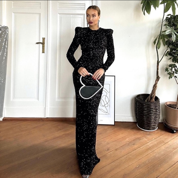 Zara Sequin Dress with Shoulder Pads ZW Collection - Picture 13 of 13
